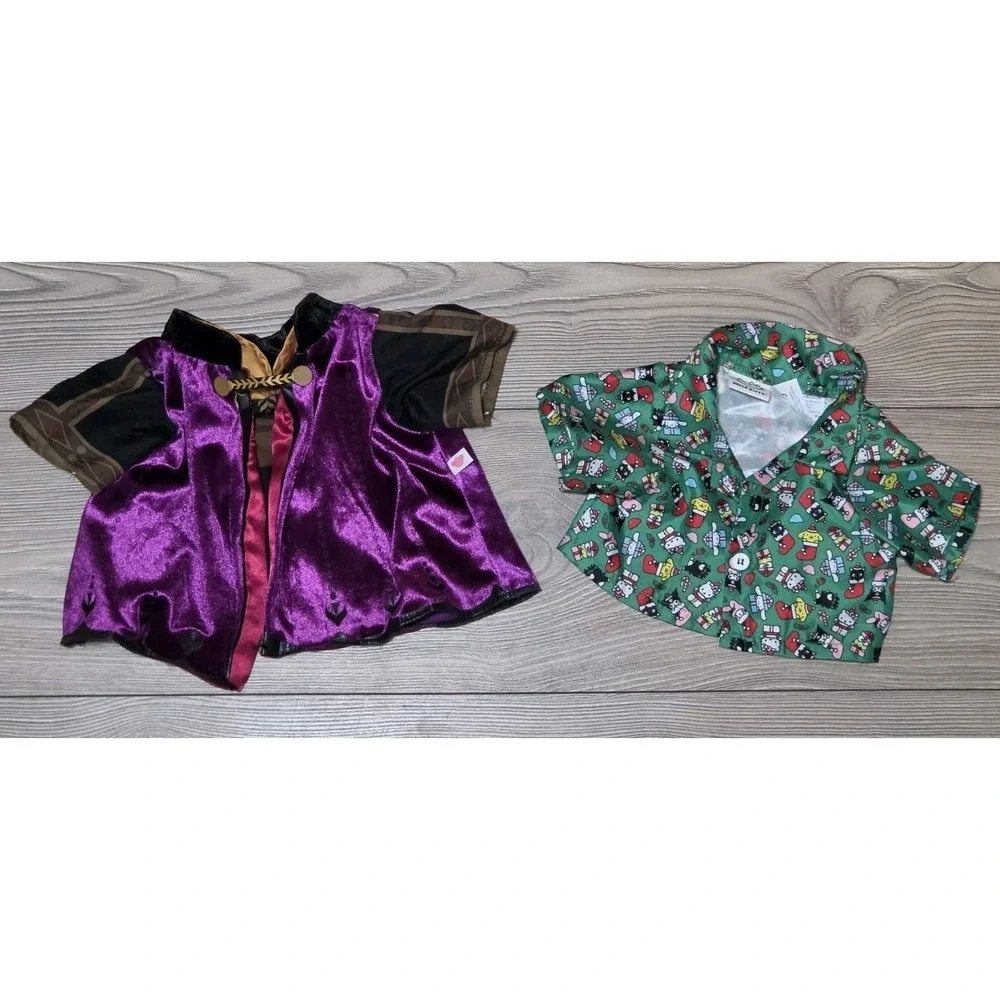 Build A Bear Outfit Bundle Lot Frozen Anna & Hello Kitty Christmas Clothes‎